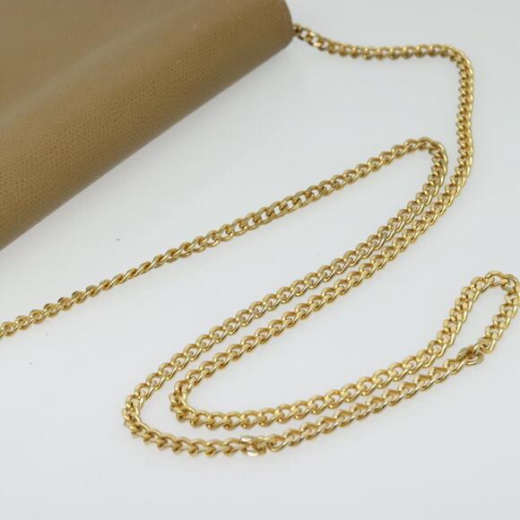 DIOR Chain Shoulder Bag Leather Beige Gold - Picture 7 of 12